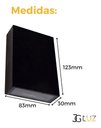 Ver imagem 6 de Kit 15 Arandela 2 Fachos Uso Externo Interno Led 4w - Preto - Bco Quente - 110v/220v