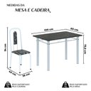 Ver imagem 3 de Conjunto de Mesa com 4 Cadeiras Lívia Branco/Preto