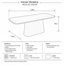 Ver imagem 4 de Conjunto Mesa de Jantar Orgânica 180cm com 6 Cadeiras Estofadas Gaia Yescasa