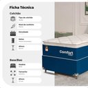 Ver imagem 3 de Cama Box Solteiro + Colchão Comfort Class Pillow Top 88x188 Azul/suede Azul