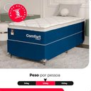 Ver imagem 5 de Cama Box Solteiro + Colchão Comfort Class Pillow Top 88x188 Azul/suede Azul