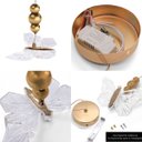 Ver imagem 5 de Pendente Borboleta Lite Dourado Polido Led 7w Bivolt 3 Cores 3000k 4000k 6500k Metal e Acrílico Inte