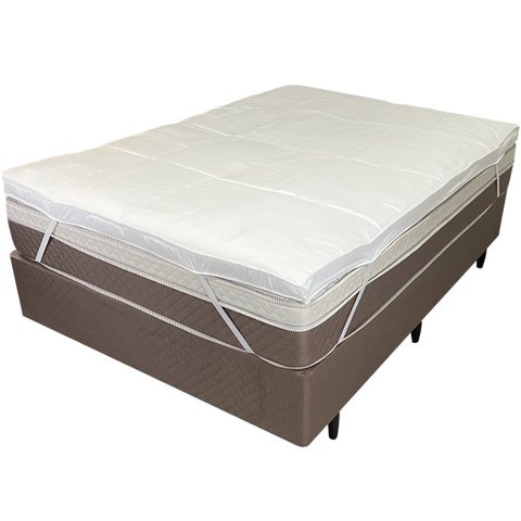 Pillow Top Solteiro Dupla Face 200 Fios 6cm 700g/m² 88x188cm Branco