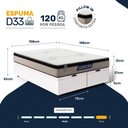 Ver imagem 3 de Cama Box Baú com Colchão Gazin de Espuma D33 Pillow In Force Mid Queen 158cm
