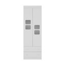 Ver imagem 7 de Guarda-roupa Infantil 62cm 2 Portas com Vidro e 2 Gavetas Brisa Multimóveis Mp4424 Branco