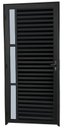 Ver imagem 1 de Porta de Aluminio Palheta Visor Lateral Vmb Direita Linha Premium:2,10 X 0,70/preto