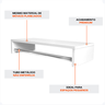 Kit 4 Cabideiros Arara Suspenso para Lavandeira Quarto Closet Branco - 4