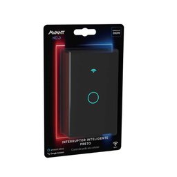 Interruptor Inteligente Preto Wifi 1 Botao Touch Avant Neo - 2