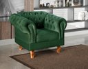 Ver imagem 2 de Poltrona Chesterfield Duque Dom Pedro Capitonê - Veludo Verde Musgo