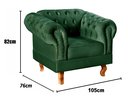 Ver imagem 3 de Poltrona Chesterfield Duque Dom Pedro Capitonê - Veludo Verde Musgo