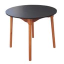 Ver imagem 1 de Mesa de Jantar Colonial Brisa Rústica 90cm Redonda em Madeira e Tampo em Mdf com Revestimento Bp:mel