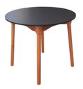 Ver imagem 1 de Mesa de Jantar Colonial Brisa Rústica 90cm Redonda em Madeira e Tampo em Mdf com Revestimento Bp:mel