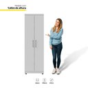 Ver imagem 2 de Armário Organizador Multiuso 2 Portas E 6 Nichos Branco