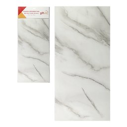 Placa Decorativa Papel de Parede Marmorizada Branca 30x60cm - 1