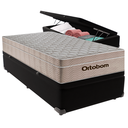 Ver imagem 1 de Cama Baú Solteiro Preto+colchão Airtech Molas Ortobom