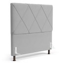 Ver imagem 1 de Cabeceira Cama Box Casal Queen Size Mel 160cm com Frame Veludo Cinza Claro - Desk Design
