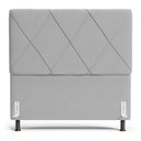 Ver imagem 5 de Cabeceira Cama Box Casal Queen Size Mel 160cm com Frame Veludo Cinza Claro - Desk Design