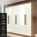 Ver imagem 5 de Guarda Roupa Casal 6 Portas 2 Gavetas Lyon Yescasa Bege/Cinamomo/Off White