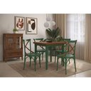 Ver imagem 3 de Mesa Colors em Madeira Maciça Quadrada 4 Lugares - 80 X 80cm Verde