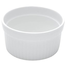 Kit 4 Ramequins Porcelana 240ml Branco Canelado Mesa Posta Classic Lyor - 8