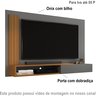 Painel de Tv Smart Sala Quarto até 50 Polegadas Monaco - Cores - Comprar Moveis em Casa: Onix / Natu - 2