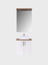 Ver mais imagens de Gabinete para Banheiro com Cuba e Espelho com Led 60cm Mdf Freijo com Branco Paris - On Móveis