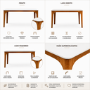 Ver imagem 7 de Mesa de Jantar Imperial 4 Lugares 120cm Moderna e Luxuosa