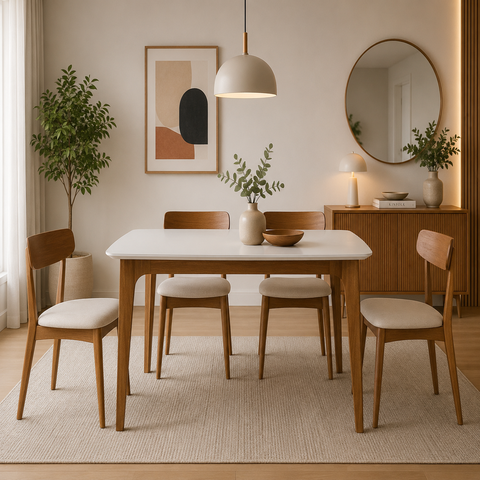 Mesa de Jantar Imperial 4 Lugares 120cm Moderna e Luxuosa