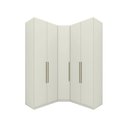 Ver imagem 2 de Guarda Roupa Modulado de Canto Oblíquo 5 Portas com Cabeideiros Seletto Henn
