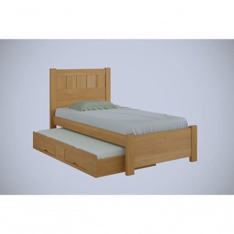 Cama Solteiro com Cama Auxiliar - Primícia Plus-cinamomo - Móveis D'doro