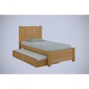 Ver imagem 1 de Cama Solteiro com Cama Auxiliar - Primícia Plus-cinamomo - Móveis D'doro