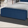 Baú Imperatriz 193Cm Calçadeira Estofada King Size Suede Diversas Cores - JBF:Azul Marinho - 2