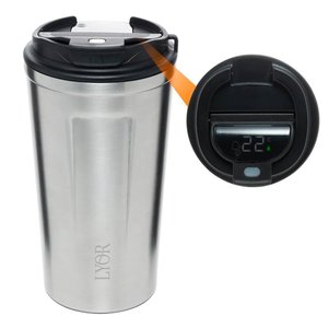 Copo Térmico com Termômetro Inox Parede Dupla Motion 500mL - Lyor