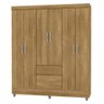 Guarda-roupa Casal San Diego 6 Portas 2 Gavetas Nature - Panorama Móveis - 2