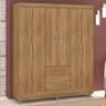 Guarda-roupa Casal San Diego 6 Portas 2 Gavetas Nature - Panorama Móveis - 1