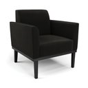 Ver imagem 6 de Conjunto 2 Poltronas e 1 Namoradeira Decorativa Isabella Pés Fixo em Madeira Preto Suede Preto G19 -