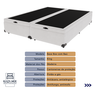 Cama Box com Baú King Branco de Madeira 193cm KazaMix - 2