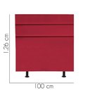 Ver imagem 2 de Cabeceira Estofada Argentina 100cm Solteiro para Cama Colchão Box Quarto Corino Vermelho - Aurora