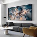 Ver imagem 2 de Quadro Abstrato Azul Gold Br Artes Grande 118x78
