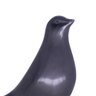 Escultura Pássaro Pomba Cerâmica para Escritório Preto 15 Cm F04 - D'rossi - 4