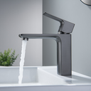 Ver imagem 2 de Torneira Misturador Monocomando Grafite Quadrado Banheiro 1270ZF Harmony Misturador Baixo Quadrado 1