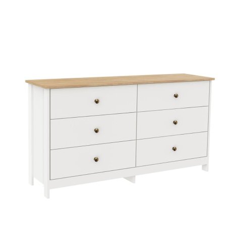 Cômoda Colonial com 6 Gavetas MB2015 Mel Branco