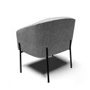 Ver imagem 4 de Poltrona Decorativa Pé de Ferro Preto Stella Suede Linho D03 - D'rossi