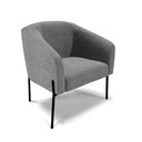 Ver imagem 1 de Poltrona Decorativa Pé de Ferro Preto Stella Suede Linho D03 - D'rossi