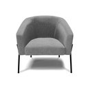 Ver imagem 3 de Poltrona Decorativa Pé de Ferro Preto Stella Suede Linho D03 - D'rossi