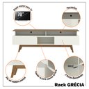 Ver imagem 2 de Rack para Tv até 70 Polegadas 2 Gavetas Grécia 180cm