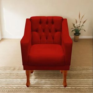 Poltrona Grécia Clássica Estofada em Suede – Poltrona Decorativa, Elegante e Confortável para Sala o