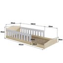 Ver imagem 5 de Cama Montessoriana Infantil de Chão com Cercado Linha Encanto Araguaia/Branco - Completa Móveis