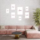 Ver imagem 2 de Kit 7 Quadros Decorativos Sentimentos - com Vidro: Moldura Branca