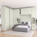 Ver imagem 1 de Quarto Modulado Casal Completo 8 Portas 9 Gavetas Canto Reto Seletto Bege/Areia HP